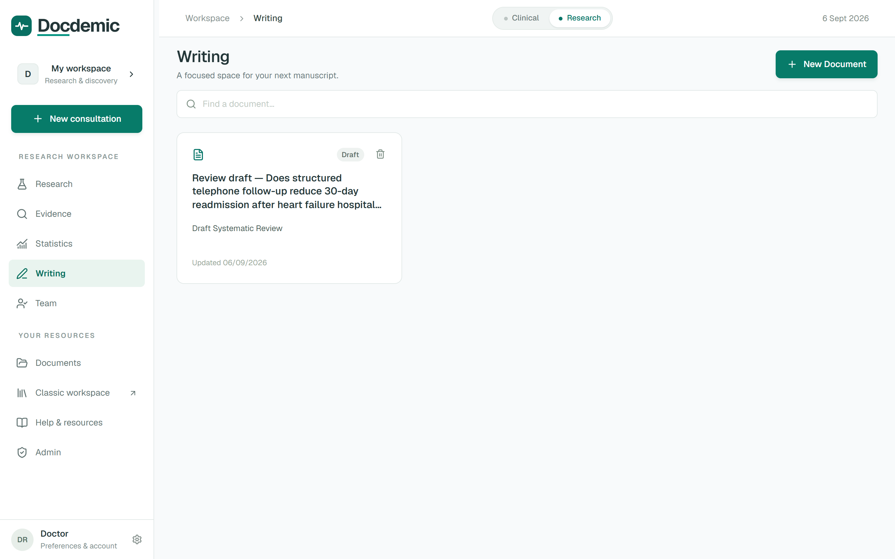 AI Writer for editing and refining clinical documentation